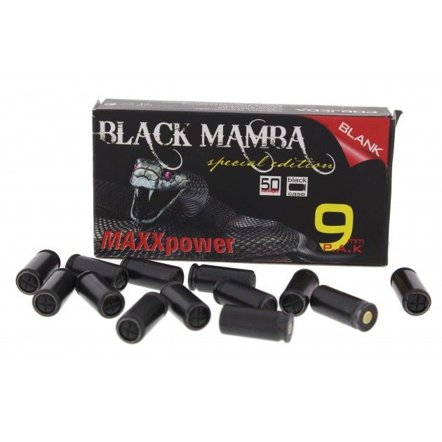 BLACK MAMBA PLATZPATRONEN FÜR SRS-PISTOLEN - 9MM P.A.K. - 50 SCHUSS