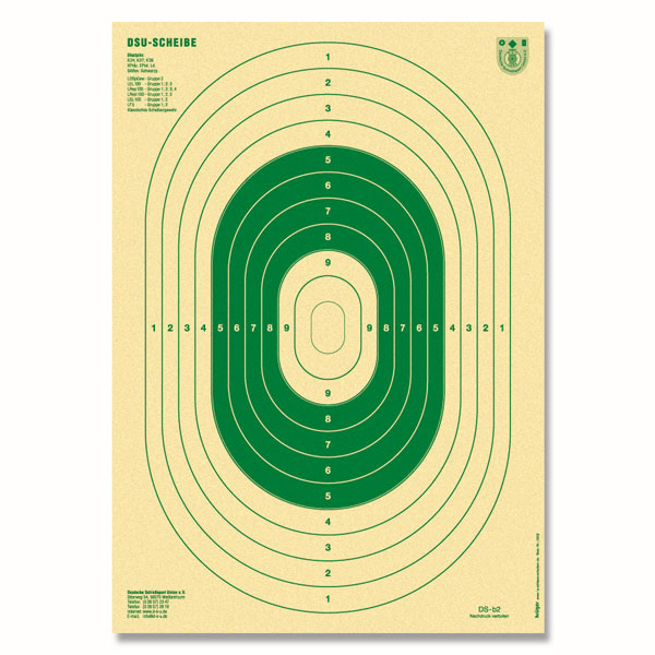 DSU ZIELSCHEIBE B2 DIN A2 - GRÜN - 59x42 CM