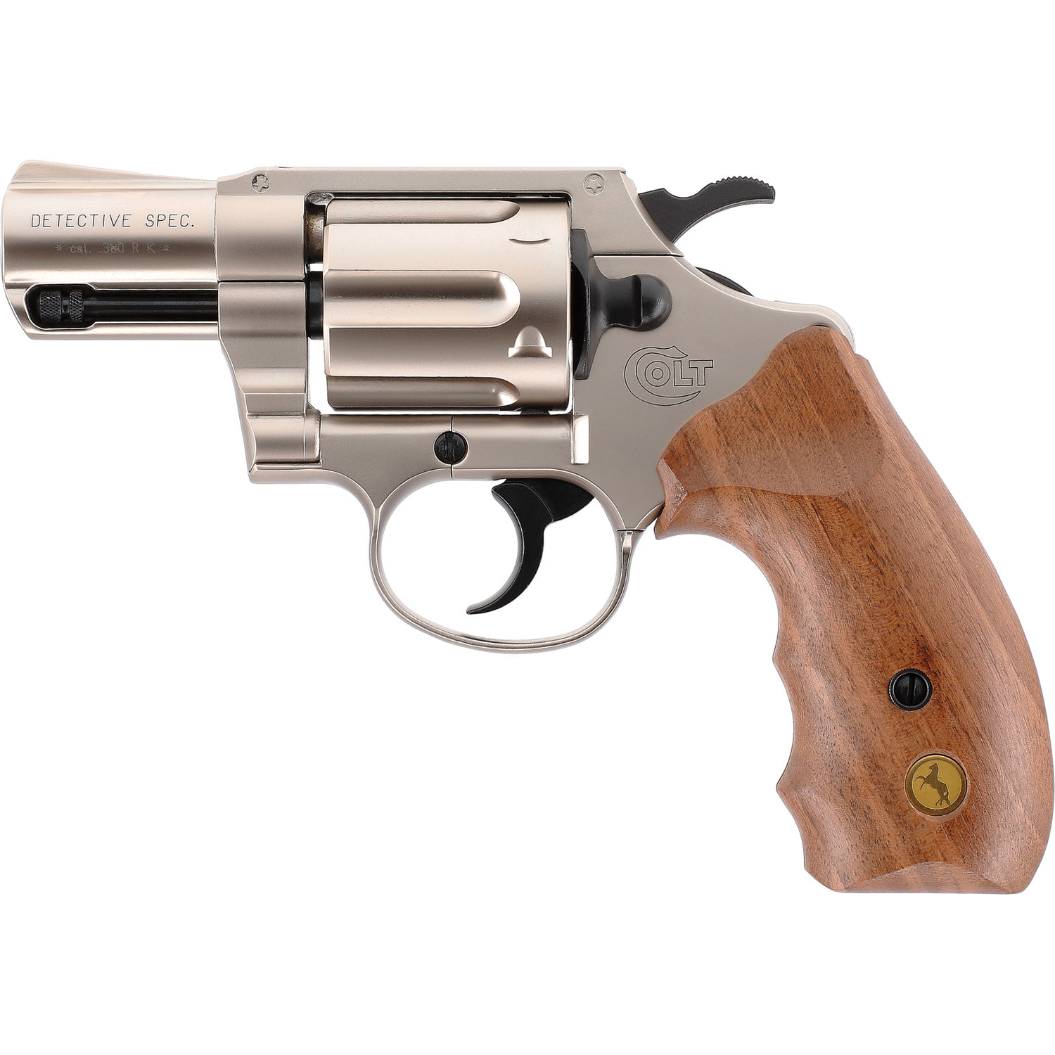 COLT DETECTIVE SPECIAL SCHRECKSCHUSSREVOLVER - 9 MM R.K. - NICKEL / HOLZGRIFF