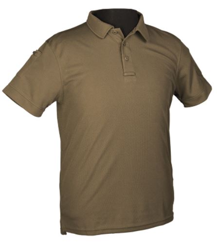 TACTICAL QUICK DRY POLOSHIRT 1/2 ARM - OLIV