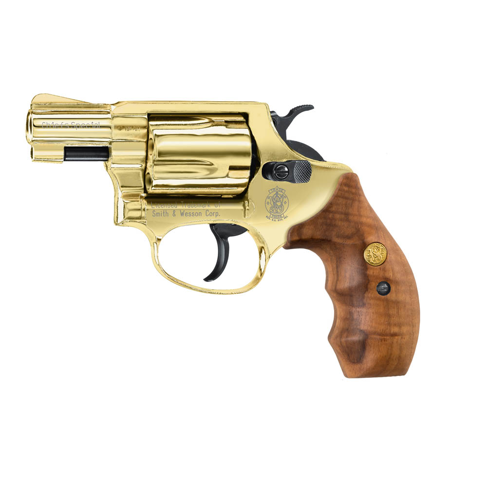 SMITH & WESSON CHIEFS SPECIAL - GOLD - 9MM R.K. - 5 SCHUSS