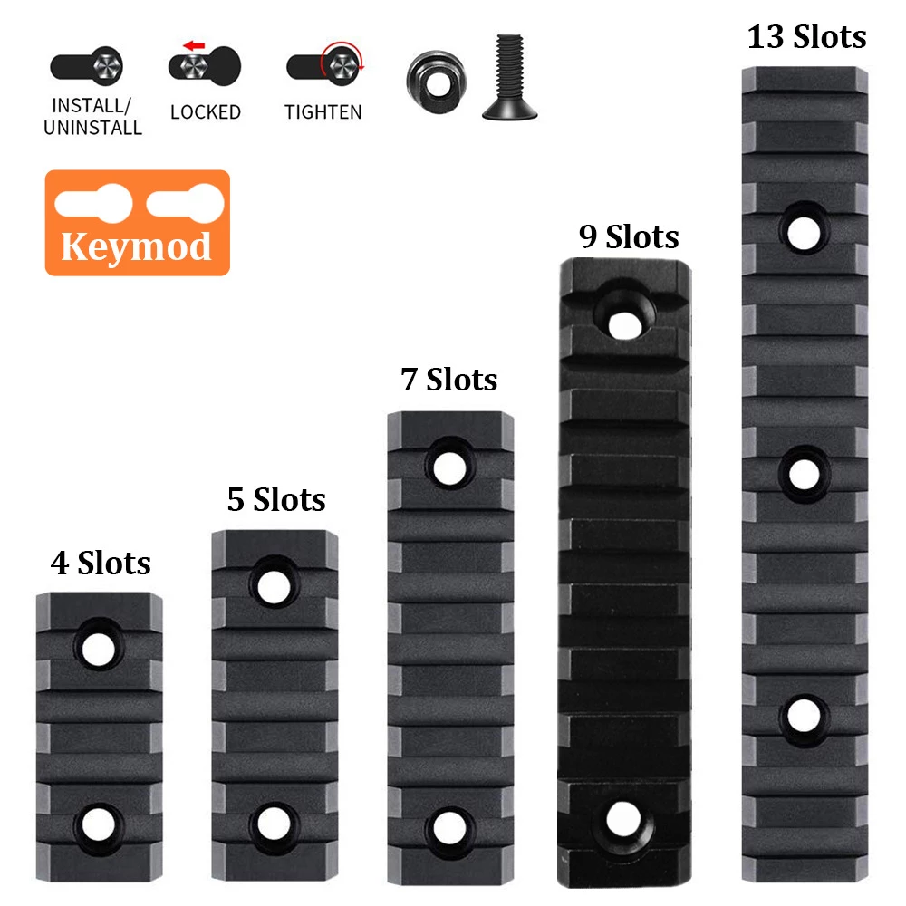 PICATINNY SCHIENE - ALU - KEY-MOD - BLK