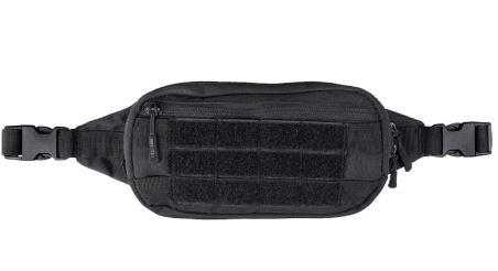 GÜRTELTASCHE MIT MOLLE UND KLETT - SCHWARZ