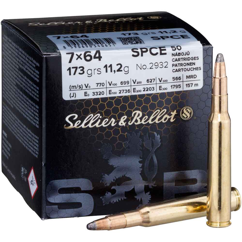 SELLIER & BELLOT BÜCHSENPATRONEN - 7x64 SPCE  - 173GRS. - 50 SCHUSS
