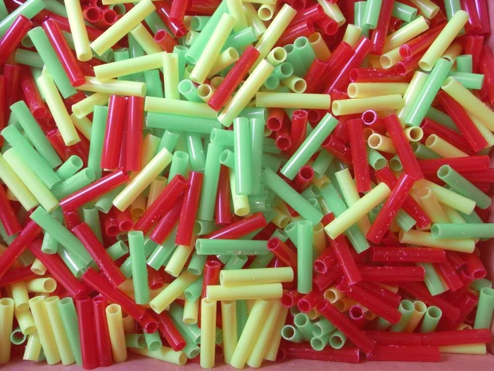 BUNTE RÖHRCHEN FÜR LUFTDRUCKWAFFEN - 4 x 0,81 CM - 100 STÜCK