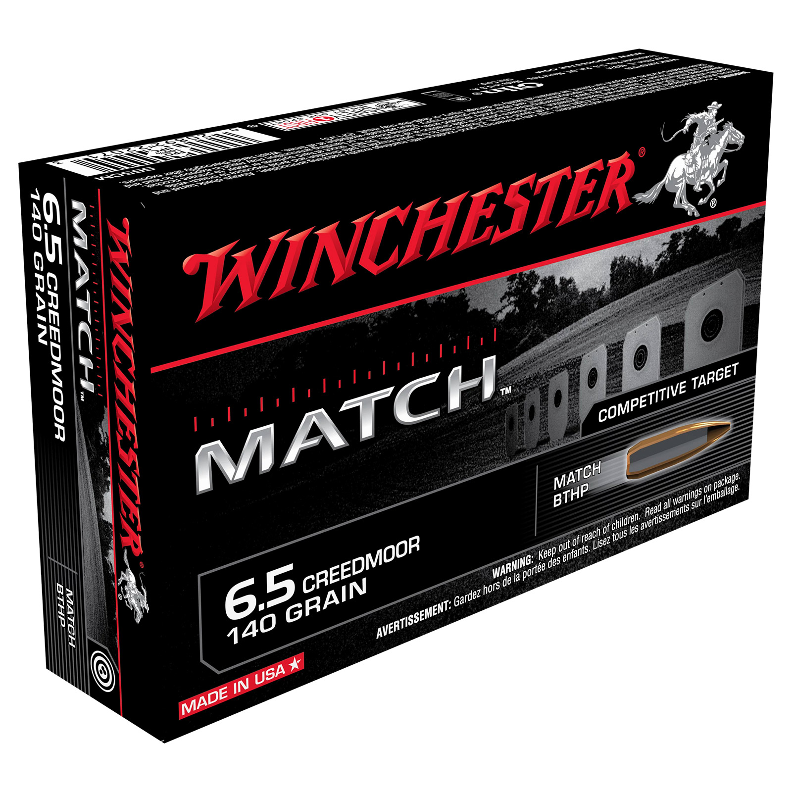 WINCHESTER MATCH  - 6,5 CREEDMOOR - 140 GRS - BTHP- 20 SCHUSS