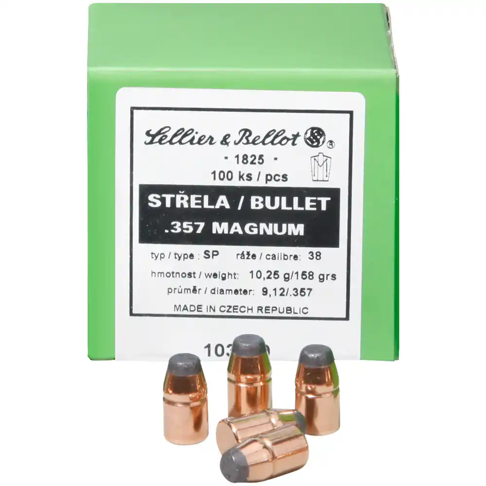 SELLIER & BELLOT GESCHOSSE - ..357- TM/SP - 10,25 G / 158 GRS  - 100 STÜCK