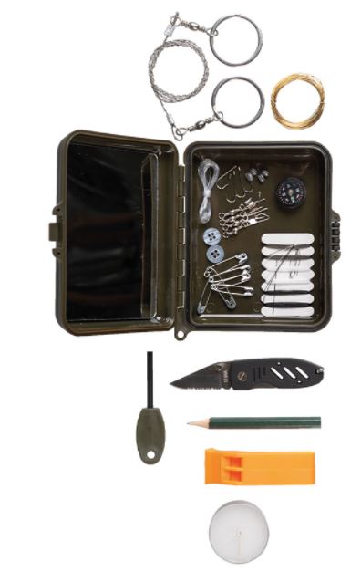 SURVIVAL KIT - WASSERDICHTE BOX - 15-TLG.