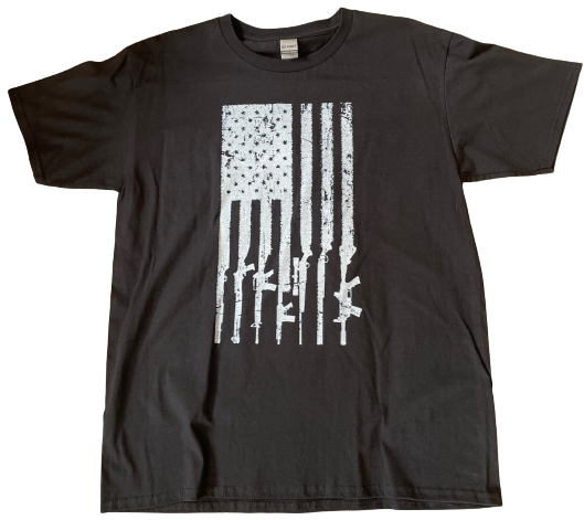 T-SHIRT "FLAG" - SCHWARZ