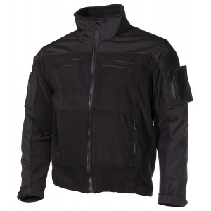 MFH FLEECEJACKE "COMBAT" - SCHWARZ