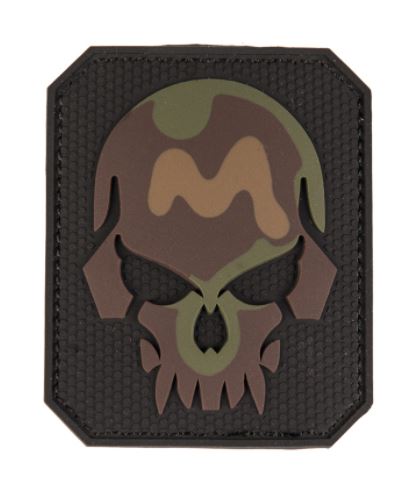 PATCH 3D SKULL PVC MIT KLETT -  TARN