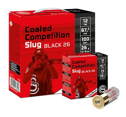 GECO COATED COMPETITION SLUG BLACK  - 12/67,5 - 26 G. - 25 STÜCK