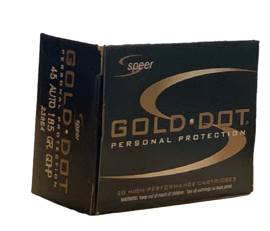 SPEER GOLD DOT HOHLSPITZMUNITION .45AUTO - 230GRS. - 20 PATRONEN