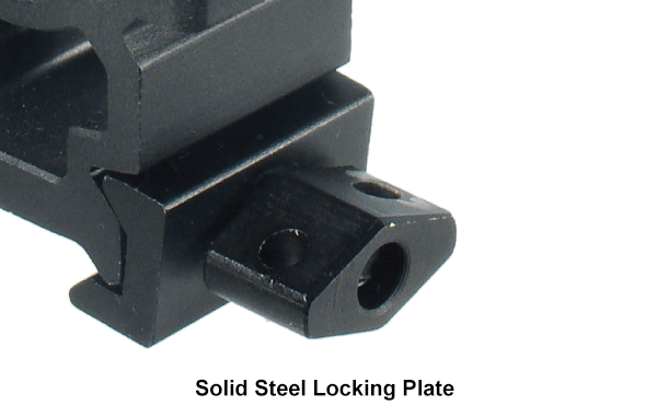 UTG MONTAGERINGE MITTEL - Ø 1"  FÜR 22MM SCHIENE - TWIST LOCK
