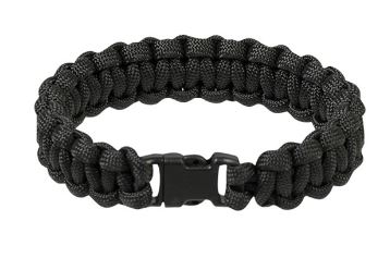 PARACORD-ARMBAND 15 MM - SCHWARZ