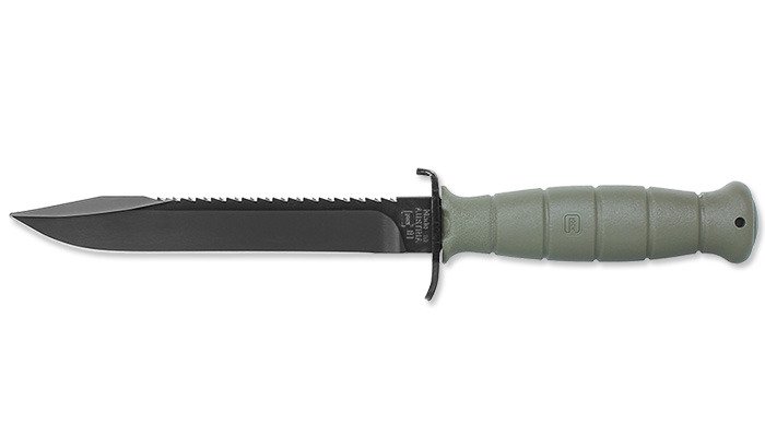 FELDMESSER MIT SÄGE - GLOCK FM81 - KLINGE 16,35 CM - BATTLE FIELD GREEN