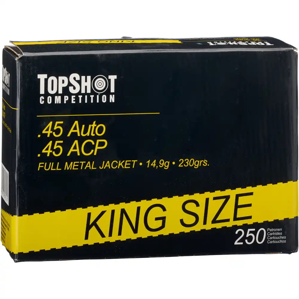 TOPSHOT .45ACP / .45AUTO - 14,9G. /230GRS. FMJ-PATRONEN - 250 STÜCK