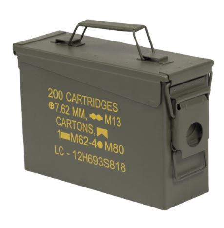 US AMMO STEEL BOX - .30 CAL - OLIV