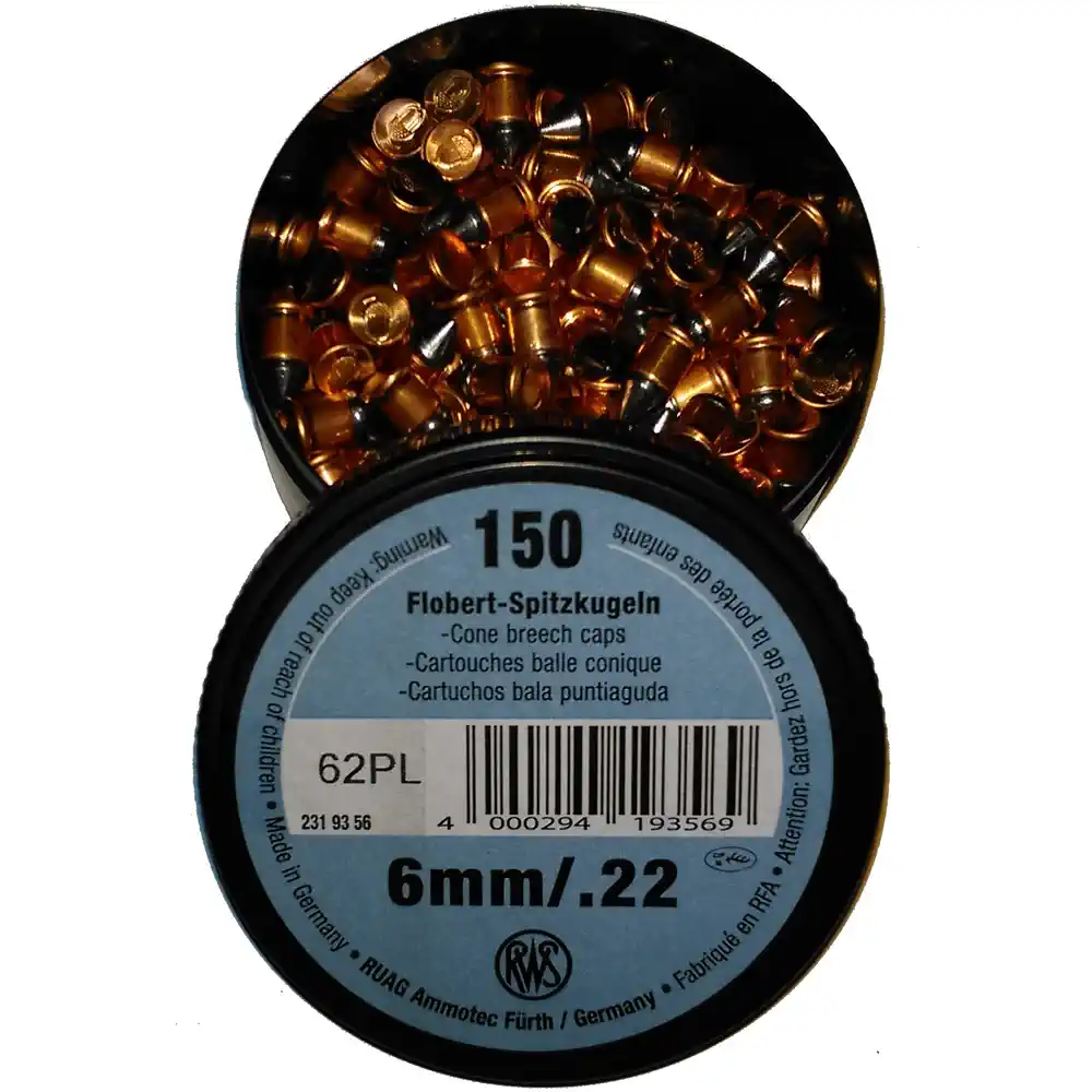 RWS 6MM FLOBERT SPITZKUGELN - 150 SCHUSS