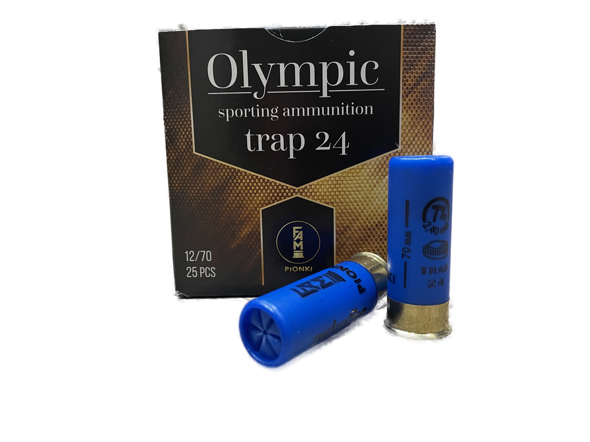 FAM PIONKI - TRAP 24 OLYMPIC - 12/70 - 24G - 2,4MM - 25 PATRONEN