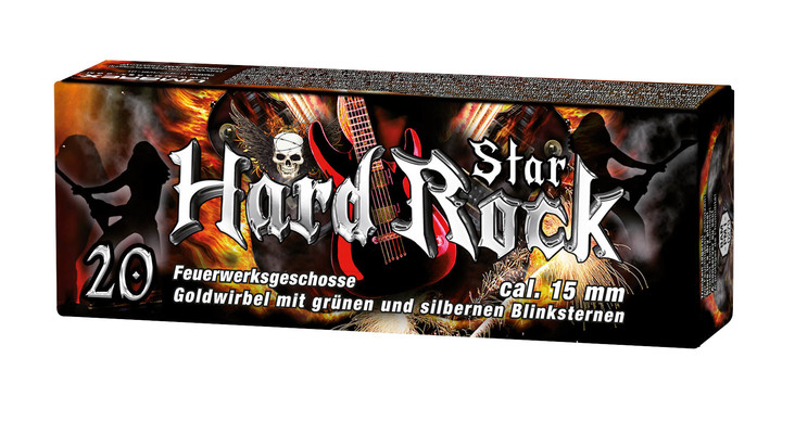 HARD ROCK STAR  - GOLDWIRBEL - 20 SCHUSS - 15 MM