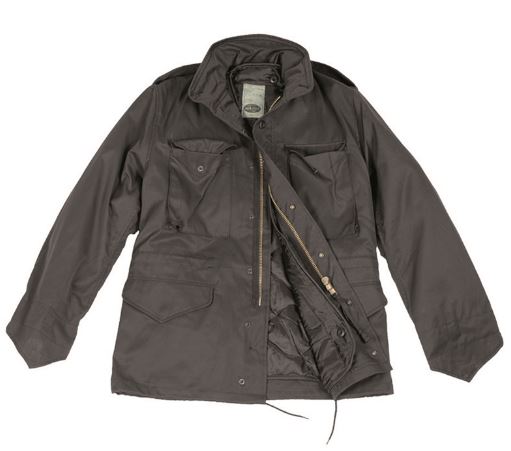 US FELDJACKE M65 T/C MIT FUTTER - SCHWARZ