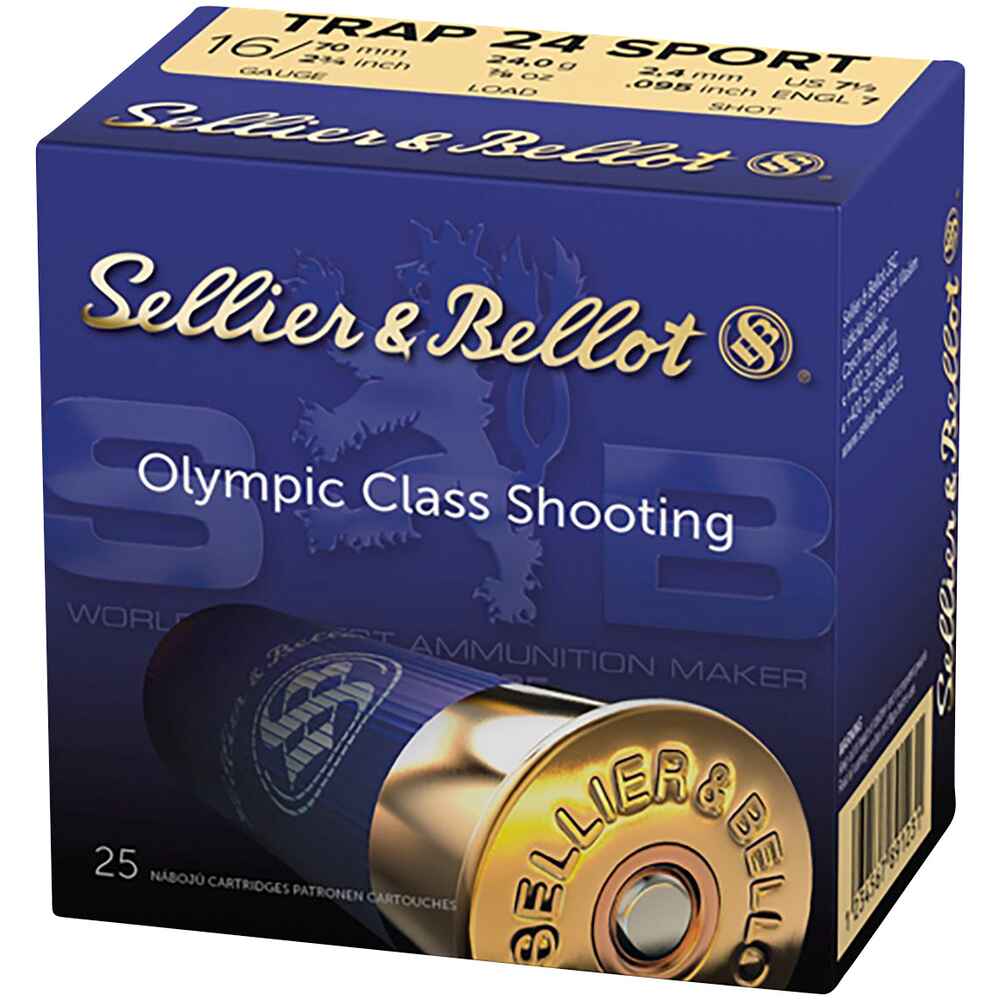 SELLIER & BELLOT TRAP 24 SPORT- 16/70 - 24G - 2,4MM - 25 PATRONEN