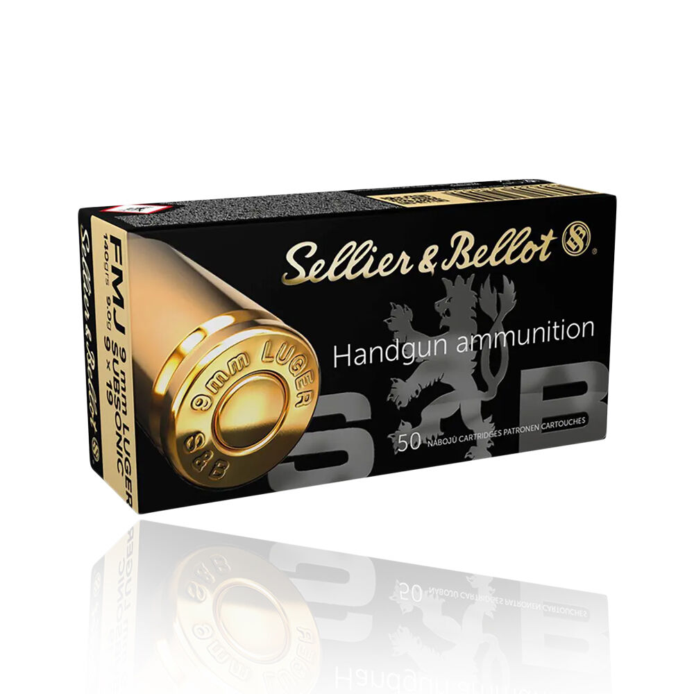 SELLIER & BELLOT SUBSONIC FMJ - 140GRS. - 9MM LUGER