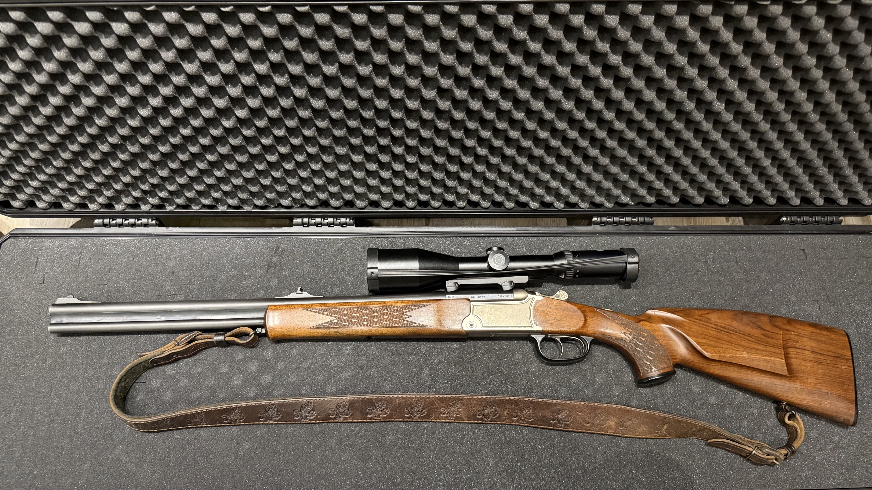 BLASER 95 - BOCKBÜCHSFLINTE - 20/76 + 5,6x52R + SCHMITT & BENDER 3-12x50