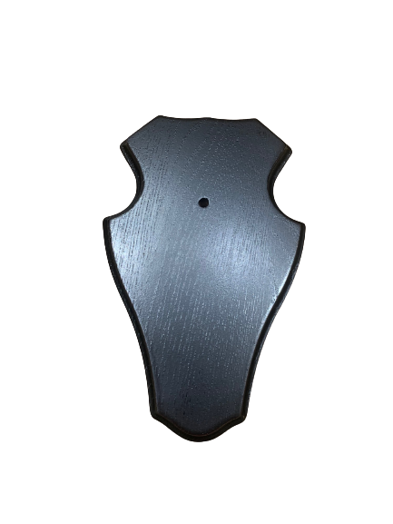 GEHÖRNBRETT DUNKEL - 19X12CM - RUND