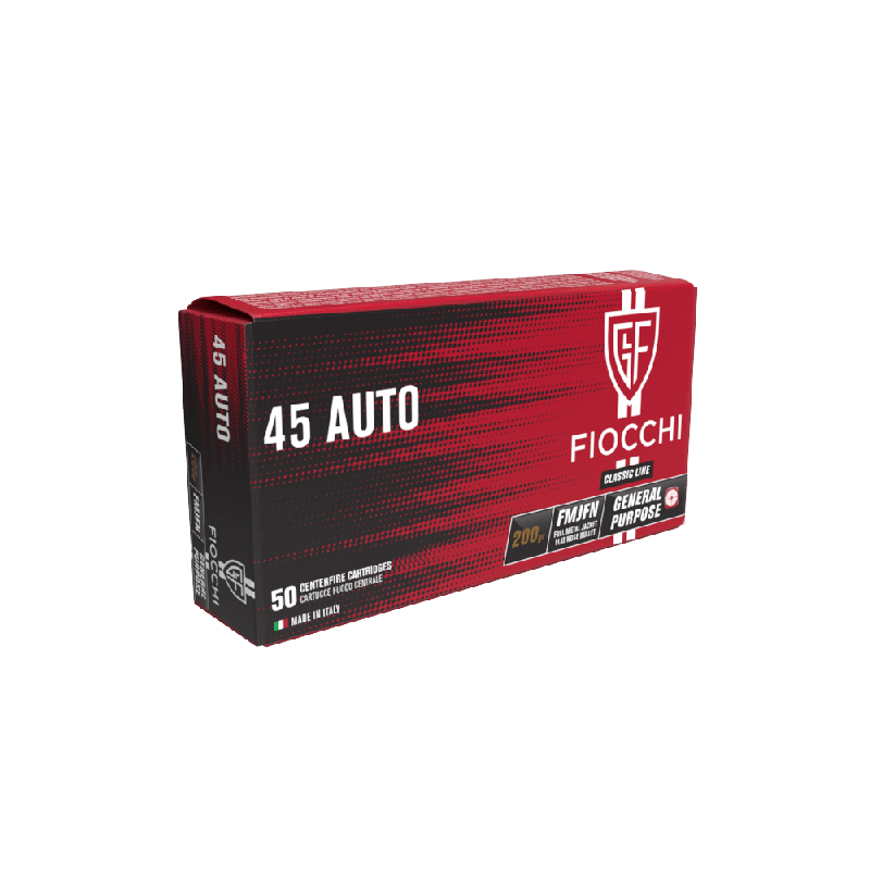 FIOCCHI .45ACP / .45 AUTO FMJ - 200GRS. - 50 PATRONEN