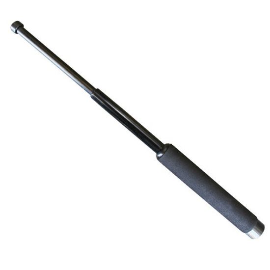 TELESKOPSCHLAGSTOCK 16 ZOLL - SCHWARZ - MIT TASCHE