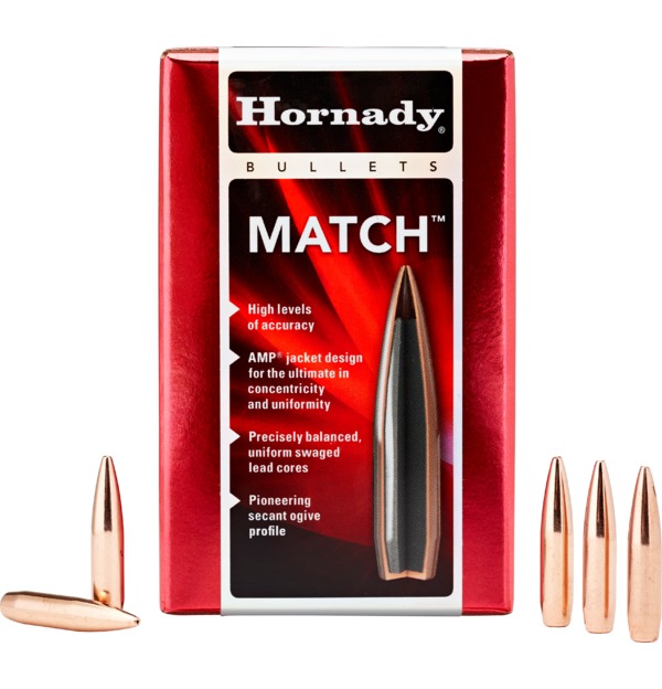 HORNADY BTHP MATCH GESCHOSSE - .30/.308  - 168 GRS.  - 100 STÜCK