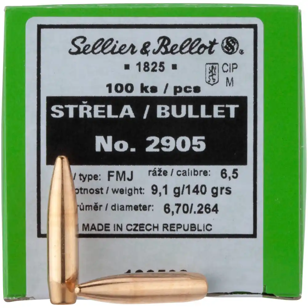 SELLIER & BELLOT GESCHOSSE .264 / 6,5MM - FMJ-BT - 9,1G / 140GRS  - 100 STÜCK