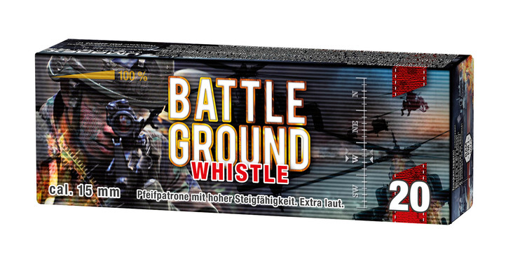 BATTLEGROUND WHISTLE - EXTRA LAUT - 15MM - 20 SCHUSS