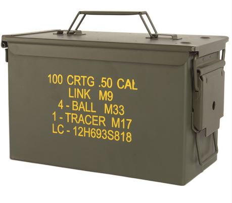 US AMMO STEEL BOX - .50 CAL - OLIV