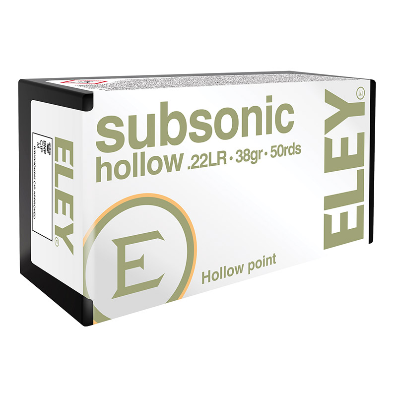 ELEY SUBSONIC HOLLOW POINT KK-PATRONEN - .22LR - 36GRS.- 50 SCHUSS