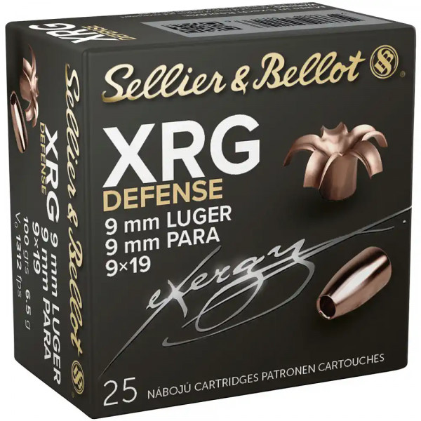SELLIER & BELLOT XRG - DEFENSE - 9MM LUGER - 100 GRS. - 25 STÜCK