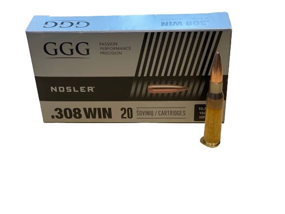 GGG NOSLER HPBT 168GRS .308WIN - 20 SCHUSS