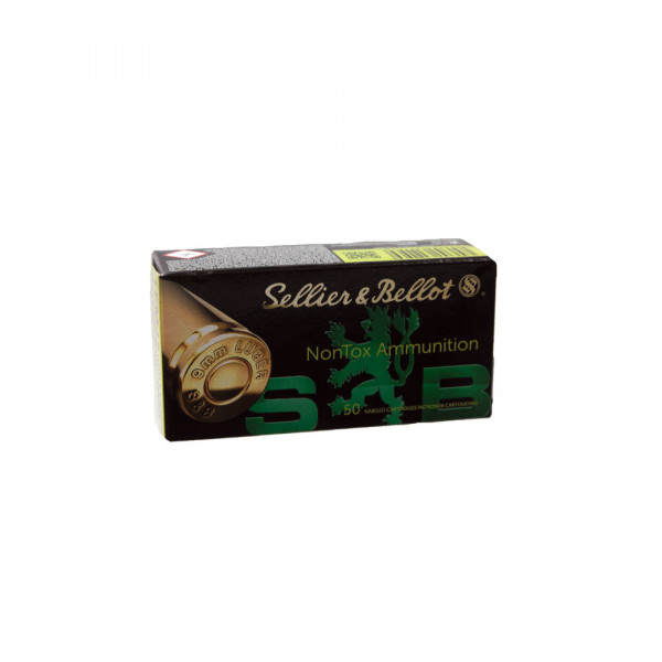 SELLIER & BELLOT 9MM LUGER - NON-TOX - 124GRS. - TFMJ/NT - 50 SCHUSS