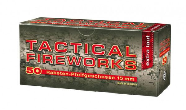 TACTICAL FIREWORKS WHISTLE - EXTRA LAUT - 15MM - 50 SCHUSS