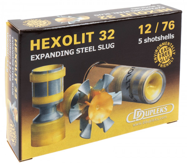 DDUPLEKS HEXOLIT 32 - 12/76 - EXPANDING STEEL SLUG - 5 SCHUSS
