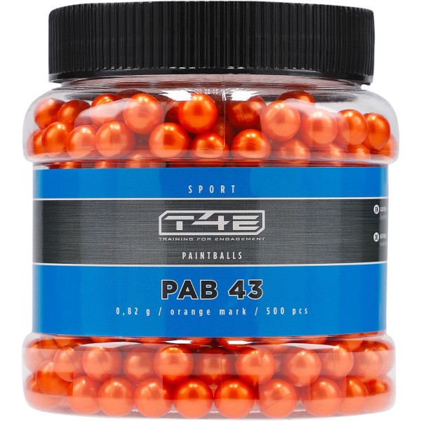 T4E MARKINGBALLS MB .43 / 0,82G - ORANGE - 500 STÜCK