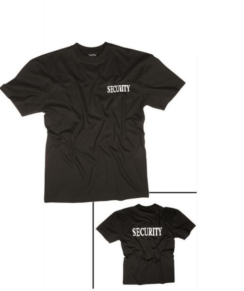 T-SHIRT SCHWARZ M.DOPPELDRUCK - SECURITY