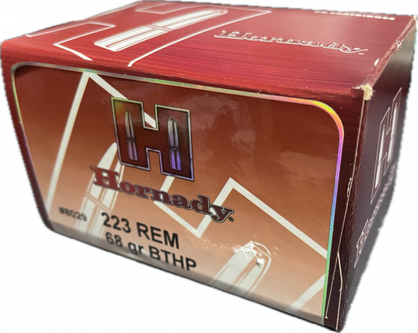 HORNADY MATCH BTHP - .223REM - 68 GRS. - 50 PATRONEN