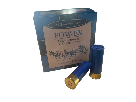 POW EX SCHWARZPULVER-SALUT-/KNALLPATRONE - 12/70 - 25 SCHUSS