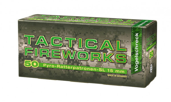 TACTICAL FIREWORKS RATTER VOGELSCHRECK - 15MM - 50 SCHUSS
