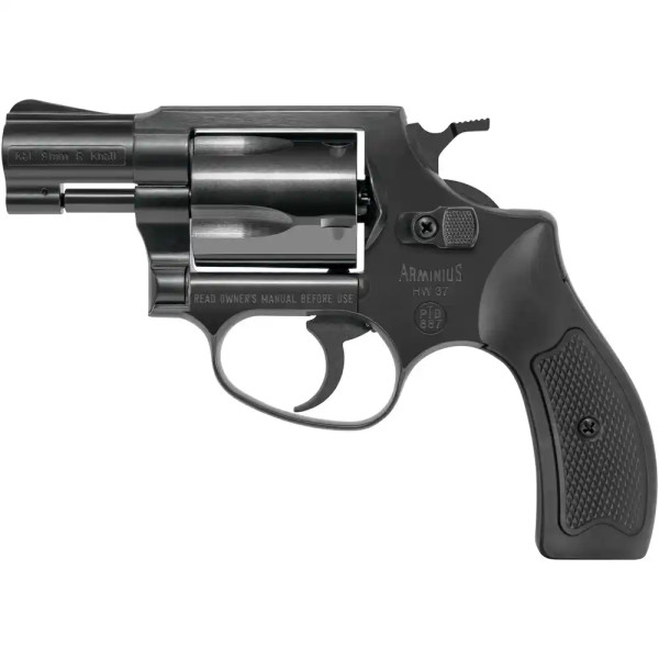 WEIHRAUCH HW 37 -. SCHRECKSCHUSSREVOLVER - SCHWARZ - SYNTHETIC GRIFF - 9MM R.K.