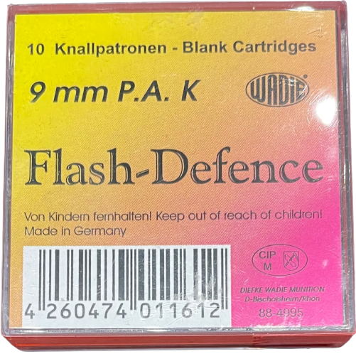 WADIE FLASH-DEFENCE PATRONEN - 9MM P.A.K.. - 10 SCHUSS