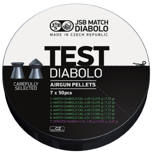 JSB DIABOLO TEST LP - 7 x 50 SCHUSS - 4,49-4,51- 0,475-0,525g